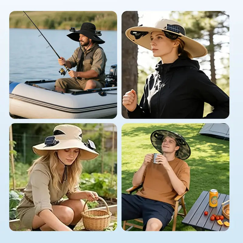 Solar Powered Fan Hat
