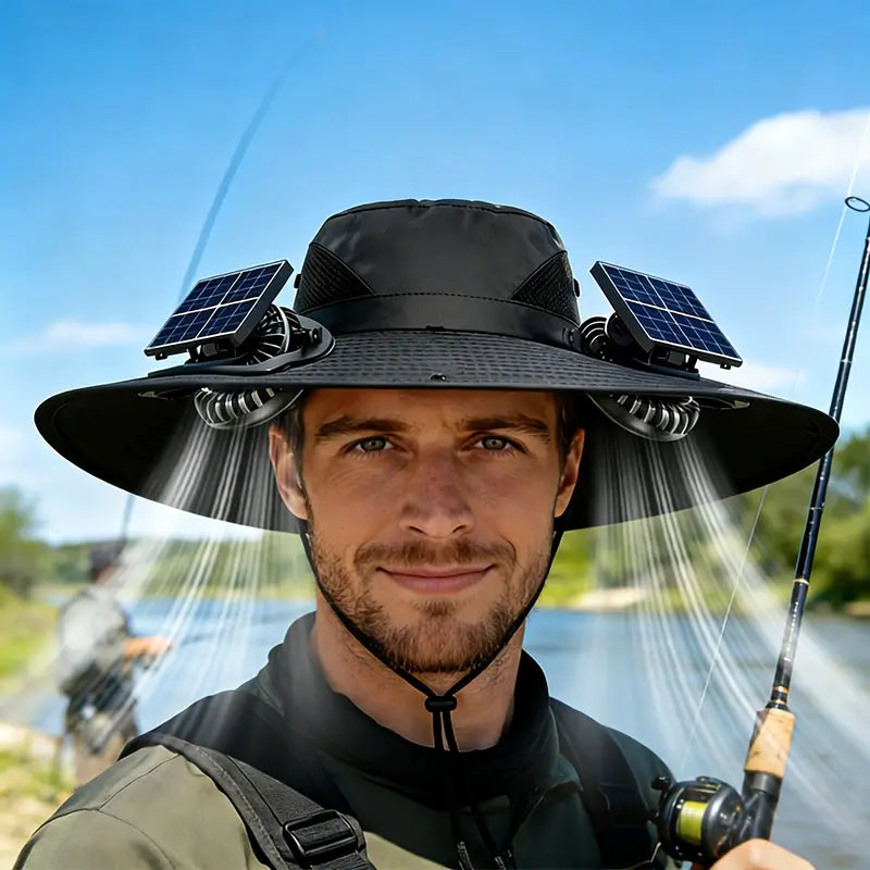 Solar Powered Fan Hat