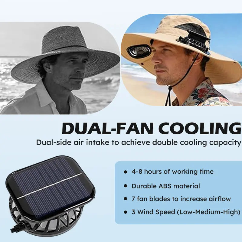 Solar Powered Fan Hat